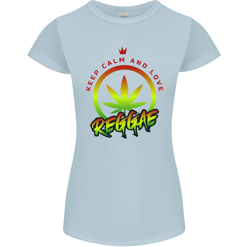 Keep Calm and Love Reggae Music Womens Petite Cut T-Shirt - Picture 64 of 72