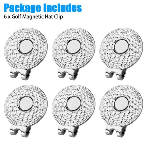 12/6x Magnetic Golf Ball Hat Clip For Golf-Bit Standard Marker w/Rhinestone Hole - Picture 9 of 16