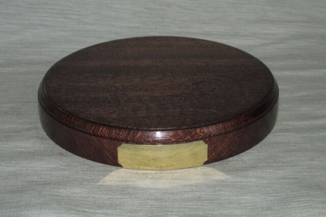 Engraved Hardwood Display Plinths Bases Stands Solid Mahogany Oak Wood all Sizes
