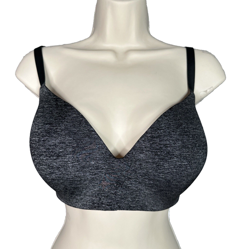 Victoria's Secret Bra Size 36DD Gray Padded Perfect Coverage Wireless Push Up