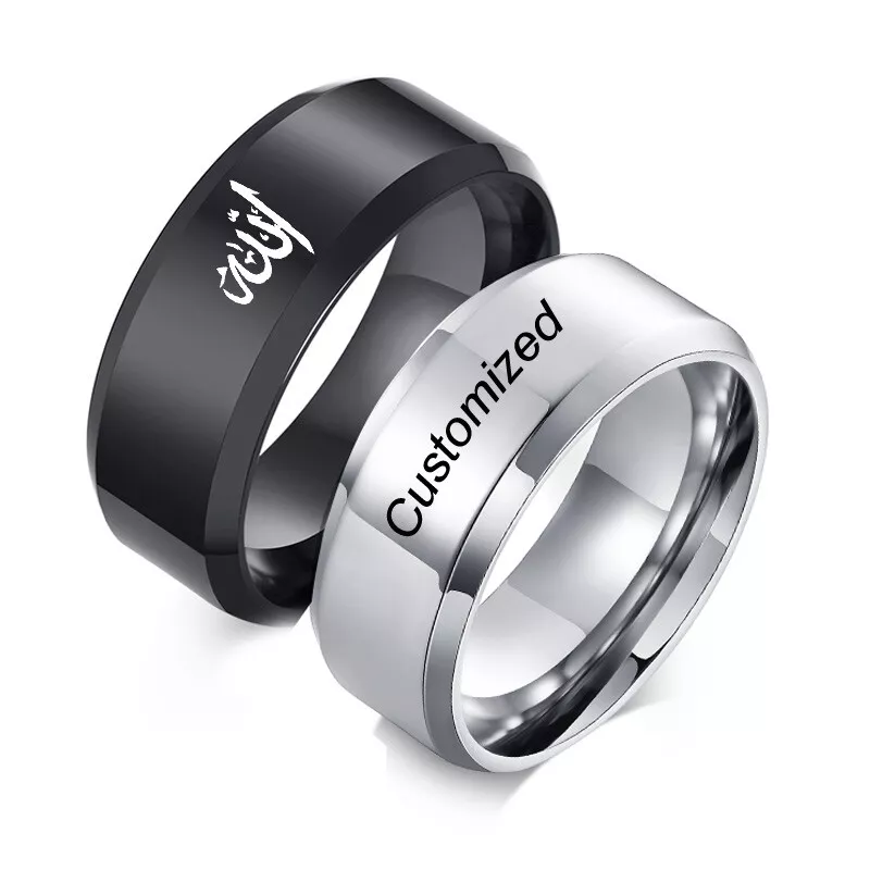 Wedding Rings for Women Men Custom Engraving Promise Name Date Love Jewelry  Gift | eBay