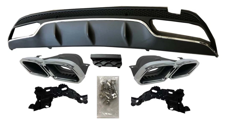 C63 Front Rear bumper grille body kit 2015-2018 C300 C350 C250 Tips Side Skirts - Изображение 4 из 4