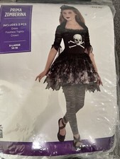 Prima Zomberina Child Halloween Costume Girl X-Large 14-16. 3 PCs:, Dress, Tight