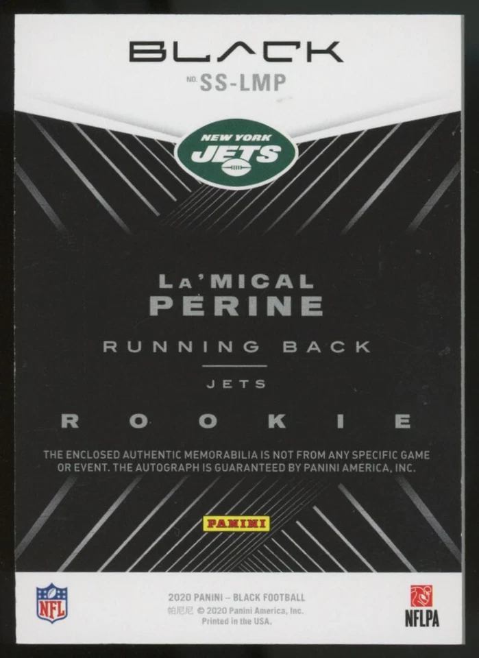 2020 Black La'Mical Perine RC Patch Auto RPA /50 #SS-LMP - Image 2 of 2