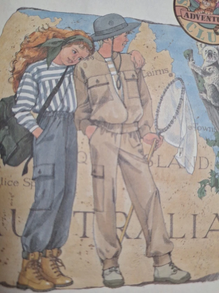 Cargo Pants Jacket Top Girls Boys S 7 Simplicity 8820 Sewing Pattern Cut VTG - Image 2 of 4