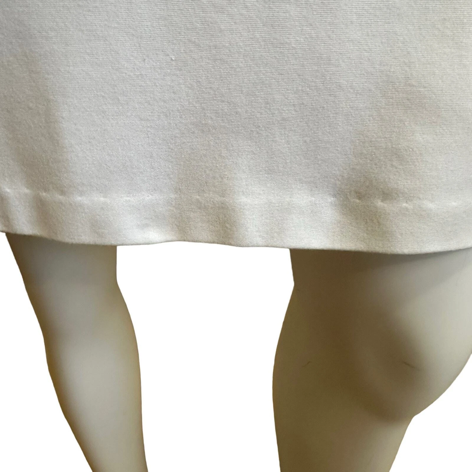 OFF WHITE Mini abito Alice + Olivia bianco schienale taglio guaina taglia 12