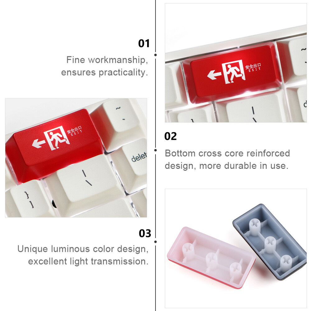 Transparent See-Through Mechanical Keyboard Keycap Replacement Set