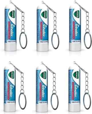 Packung mit 6 Vicks Inhalator Linderung von verstopfter Nase, Erkältung & Gri...