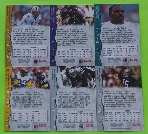 32-Card Lot 1993 Pro Set Football Cards (Mark Brunell/Chris Warren/Wade Wilson) - Picture 7 of 22