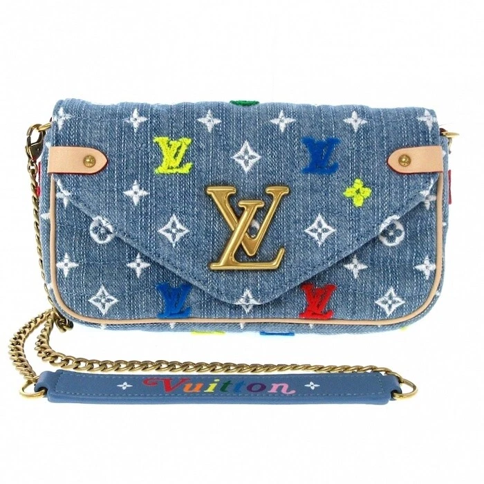 LOUIS VUITTON Crossbody Pochette Bag New Wave M67531 Chain