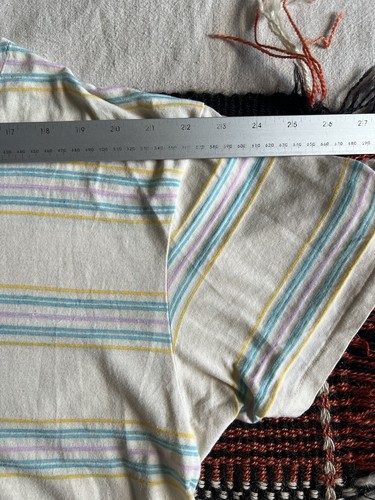 Camiseta Levi’s LVC XL 50s Rayas Lino Algodón 2014 Repro Como Nueva Bay Meadows Rara - Imagen 12 de 14