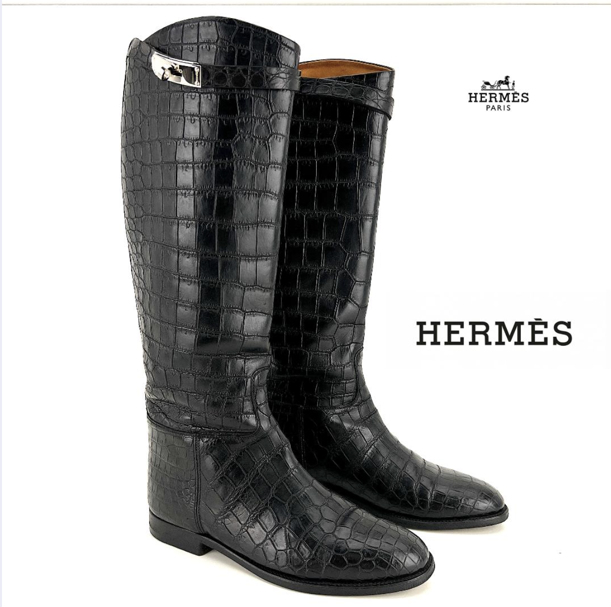 Authentic Hermes Boots Kelly Jumping 