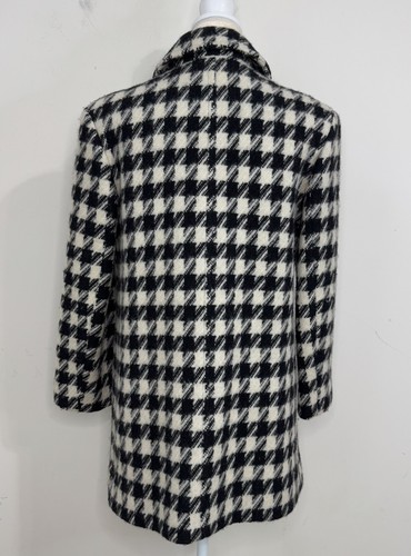 Vintage Pendleton Virgin Wool Double Breasted Coat Size 8 Houndstooth Lined - Picture 5 of 15