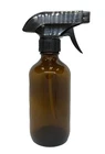 8oz Amber Glass Bottles with Black Trigger Sprayers - Pack of 1