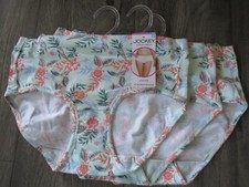 womens jockey lot/3 Cotton Stretch Hipster panties Green Floral Print sz 5/S NWT