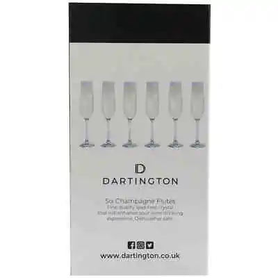 Buy Dartington Champagne Flutes Set Of Six Dishwasher Safe Crystal Height 24cm 190ml