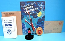 RARE 1946 OVALTINE CAPTAIN MIDNIGHT AZTEC SUN-GOD RING,  MANUAL , DECODER,  MORE