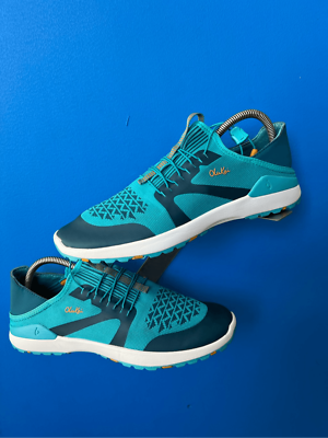 Olukai Miki Trainer Running Athletic Shoe Drop Heel Blue White