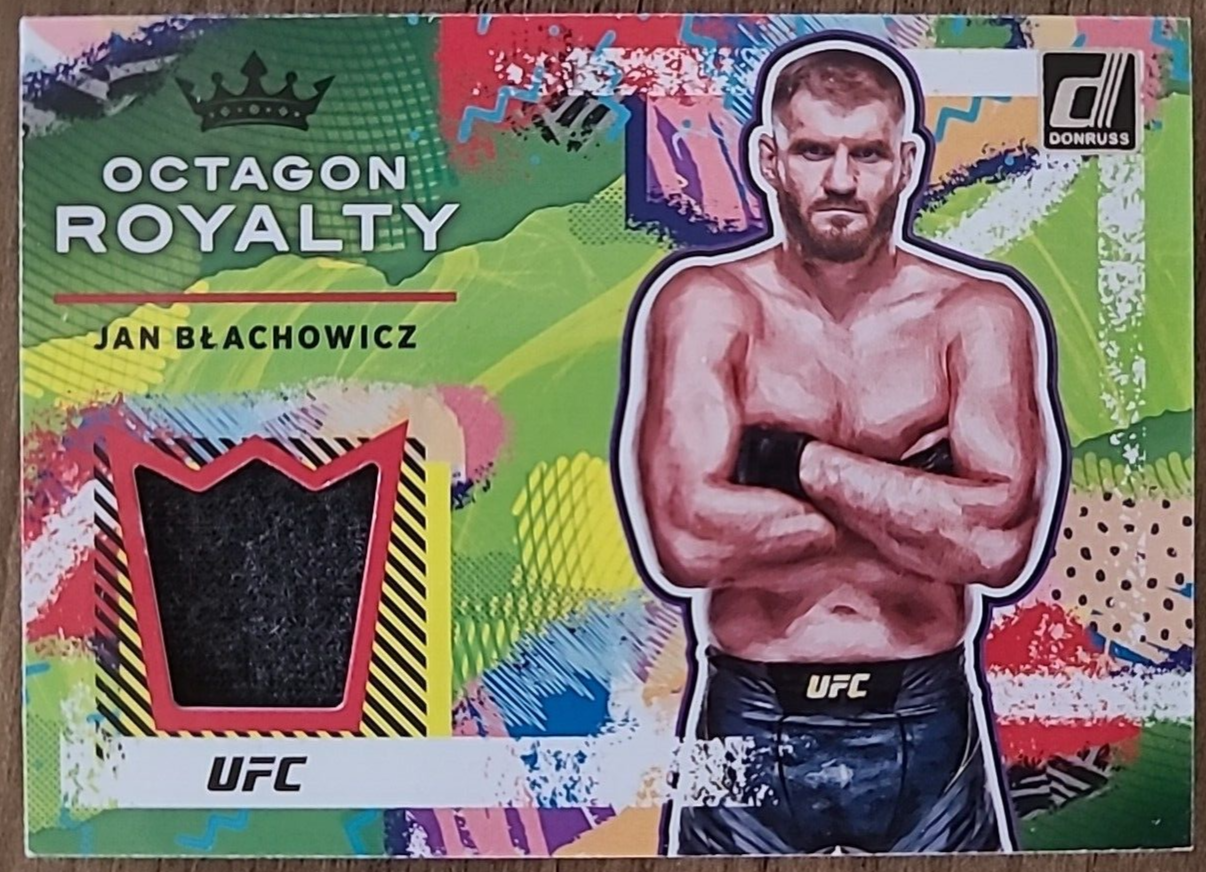 Jan Blachowicz 2022 Donruss UFC Octagon Royalty Material Fighter Worn Used Relic