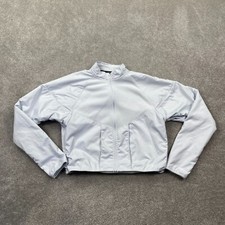Nike Running Division Jacket Women Size S Platinum Gray Fleece Weather Resistant