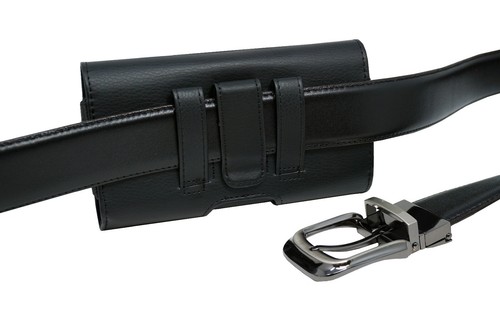 Leather Belt Clip Case Card Slot Holster for Phones FITTED W/ Otterbox Symmetry - Picture 4 of 12