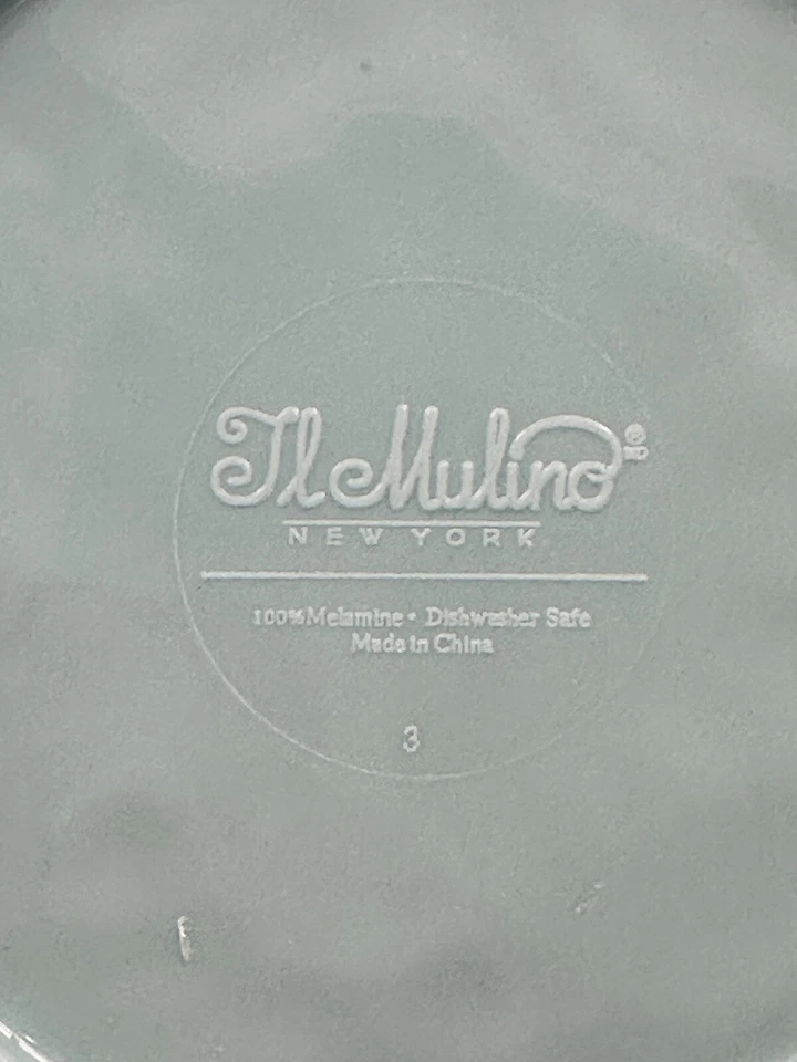 Juego de 2 platos de melamina IL Mulino New York 2 cuencos color aguamarina envejecida Foto 3 de 4