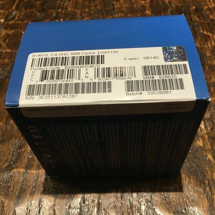 New Intel Core i5-4670 3.4Ghz Quad-Core LGA 1150 Haswell CPU Processor in box - Image 2 of 2