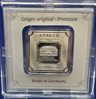 Geiger Edelmetalle Original 10gram .999 Fine Ag Silver Certificate In Assay