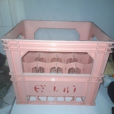 Evian Rosa Kiste Innenarchitektur Deko Sammlerstücke Selten Vintage