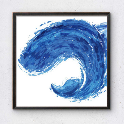 ORIGINAL PAINTING WHALE TAIL ART 14x11 D.A.S. ARTWORK