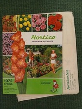 1972 HORTICO Bulb Seed Catalogue Vintage Garden Horticultural Plant booklet rare