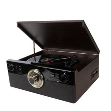 10-in-1 Vintage Bluetooth Record Player with Speakers, All-in-One Turntable f...