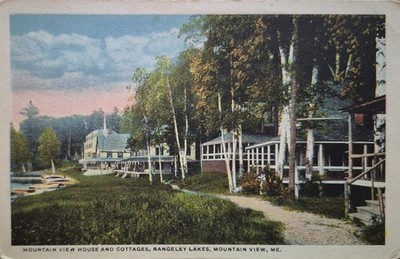 Rangeley Lakes, ME Mountain View House and Cottages  - 1920s Postcard