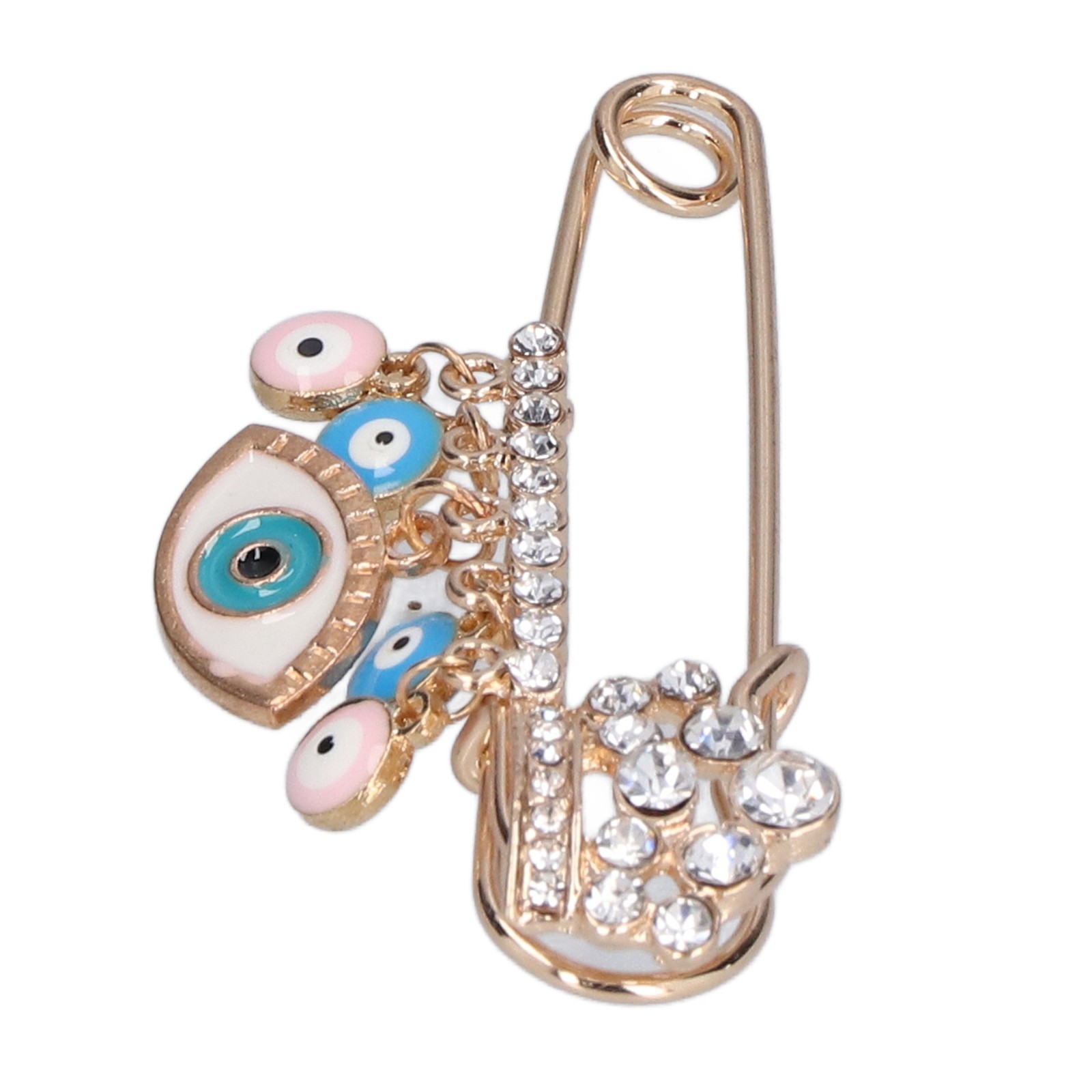 2Pcs Rhinestone Brooch Pins Multi Purpose Exquisite Workmanship Fashion Design