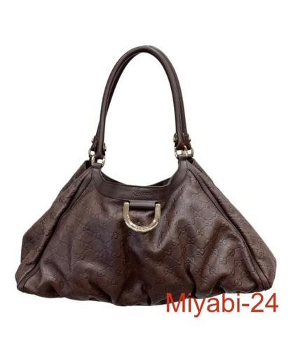 Gucci Abby Leather Tote Bag Brown Women's Shoulder Handbag, Used, Size 47cm