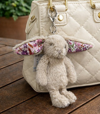 Jellycat Bashful Blossom Beige Bunny Berry Plush Bag Charm Keychain NWT Cute
