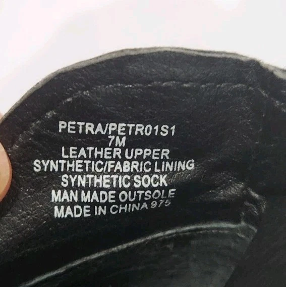 Steven Madden Leather Ankle Boots Womens Size 7M Petra Black - Image 3 of 4