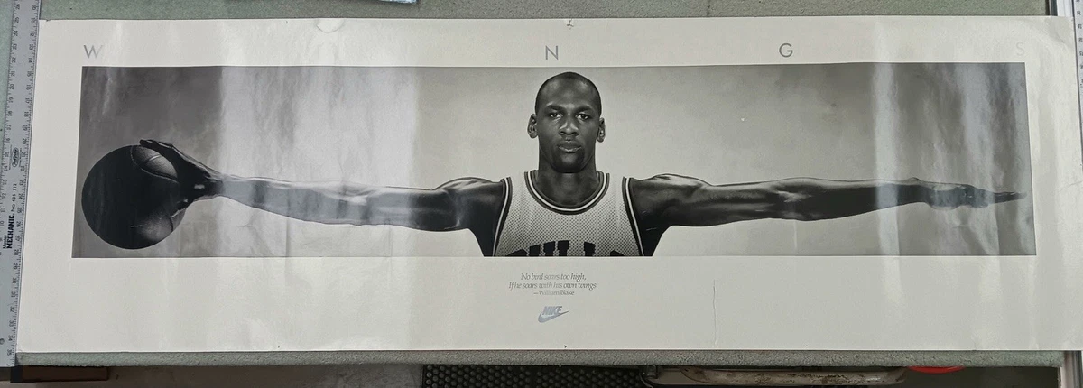 Michael Jordan Wings Poster Indiana Vintage Sports Posters for