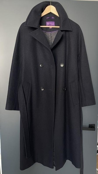 Women Vivalon Coat Navy Wool 46