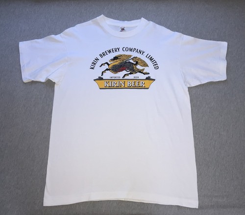 Vintage Kirin Beer Brewery Imported Beer T-Shirt Unisex Large Single Stitch USA