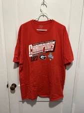 Blue 84  Red Georgia Bulldogs 2023 SEC Women's Tennis Champions T-Shirt Size XXL