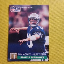 Dan McGwire 1991 ProSet Football Trading Card #745 Seattle Seahawks  Rookie Card. rookie card picture