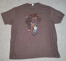 Star Wars Luke Skywalker Princess Leia Lucasfilm Y2K Short Sleeve Mens 2X Shirt