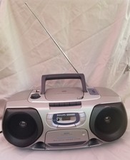 PHILIPS AZ1015 CD RADIO CASSETTE RECORDER BASS REFLEX SPEAKER SYSTEM