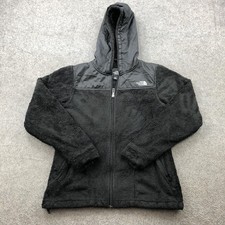 North Face Jacket Womens Small Black Fleece Hooded Full Zip Outdoors Sherpa Warm