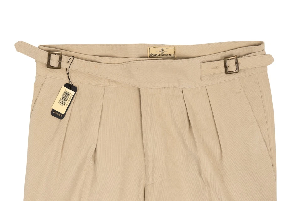 RUBINACCI NAPOLI" Manny " Crema Pantalón Pana Algodón Talle Alto 32 US/ 48 Eu - Imagen 3 de 4