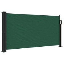 Retractable awning/privacy fence. 180cm h x 1000cm long(red and green material)
