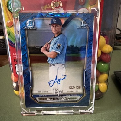 2026 BOWMAN CHROME 1ST AUTO BLUE REPTILIAN REFRACTOR /150 ANGEIBEL GOMEZ