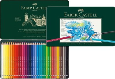 Faber-Castel FC117536 Albrecht Durer Artist Watercolor Pencils In A Metal Tin...
