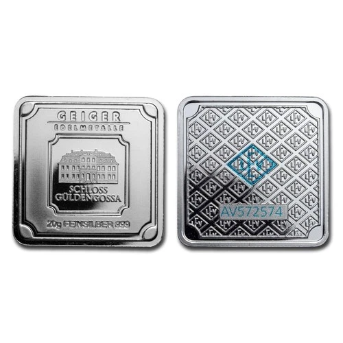 Geiger 20 Grams .999 Fine Silver Bar
